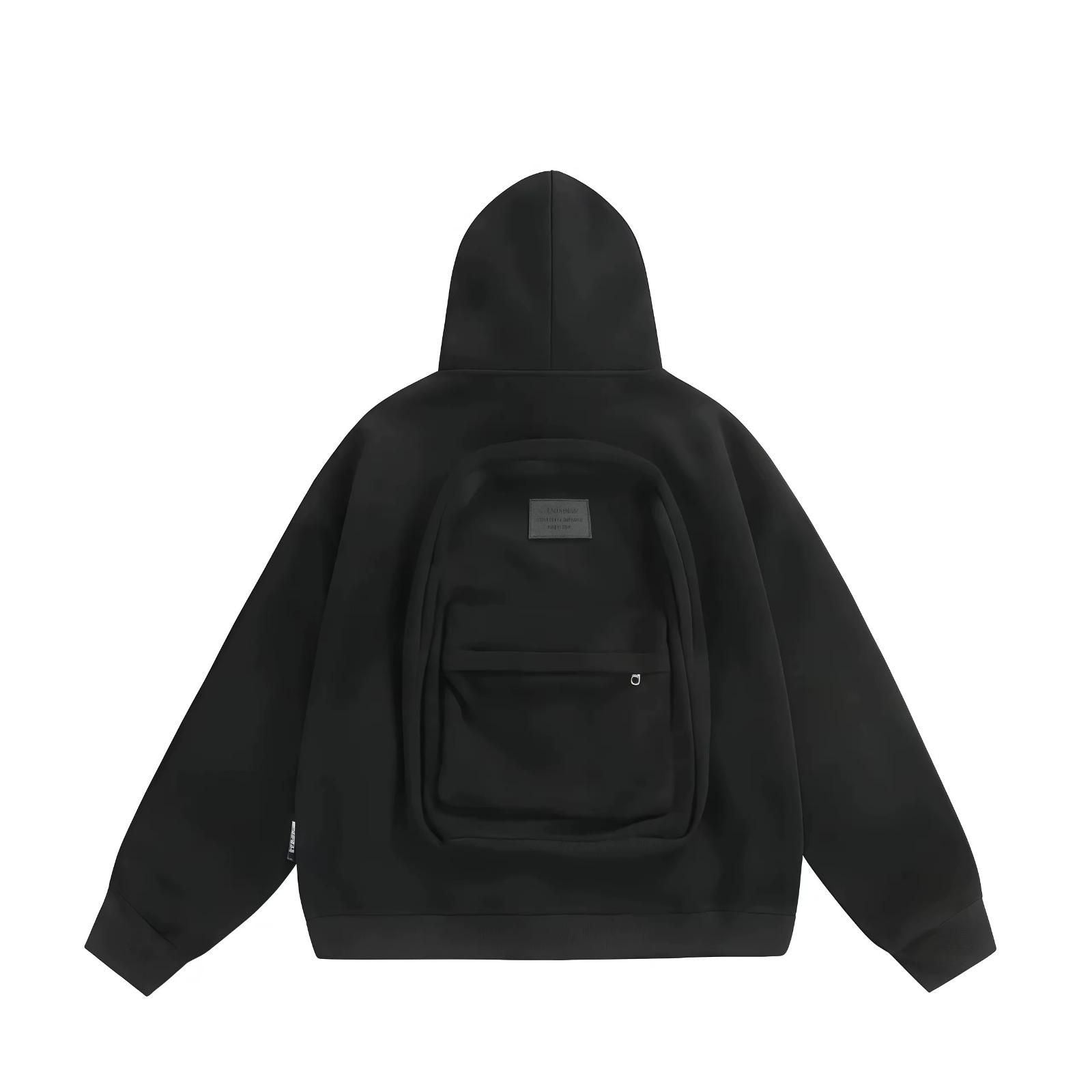 Men's Solid Custom Backpack Zip Up Hoodie gbdwrr-n1