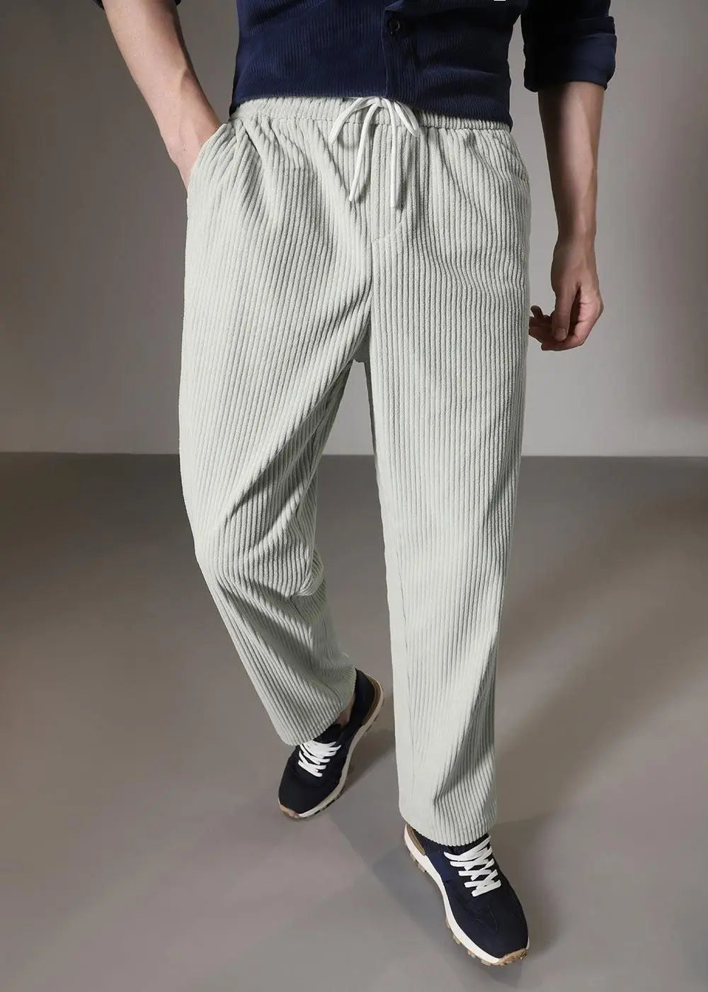 Men's Caudray Fabric Stylish Pants (Grey, Pack of 1) gbdwrr-n1