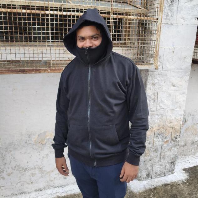 Men's Full Sleeves Zipper Hoodie with Mask gbdwrr-n1